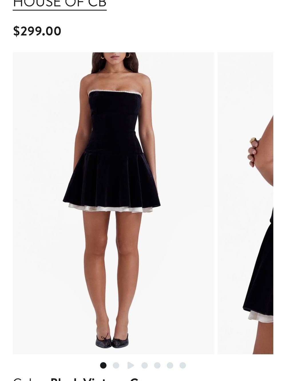 House of CB Black Velvet Dress